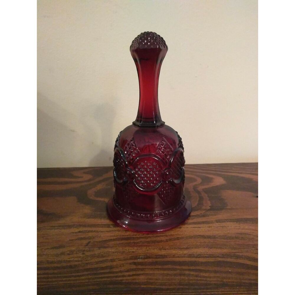 Vintage Avon The 1876 Cape Cod Collection Ruby Red Glass Bell